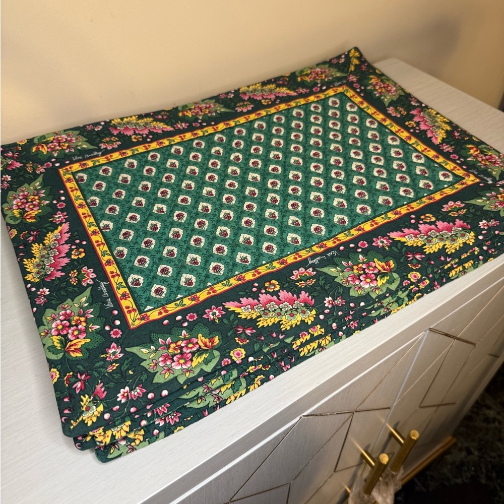 Vera Bradley Quilted Placemats | Set of 6 | Vintage table linens | Cottagecore